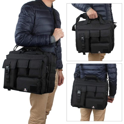 Tactical Briefcase, GES 15.6 Inch Men's Messenger Bag Military Briefcase for Men