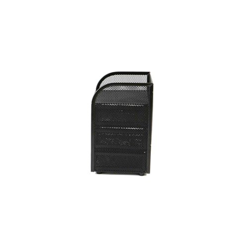Mind Reader Desktop Accessory Storage, Paper Binder Clip Basket, Workspace, Office, Metal Mesh, 4.75"L x 5"W x 8"H, Black