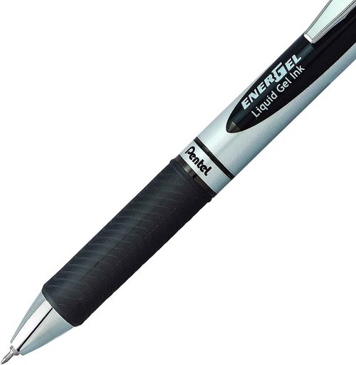 Pentel Energel 0.3mm Extra Fine Point Rtx Retractable Needle Tip Pen - Pack of 12; 6 Black & 6 Blue
