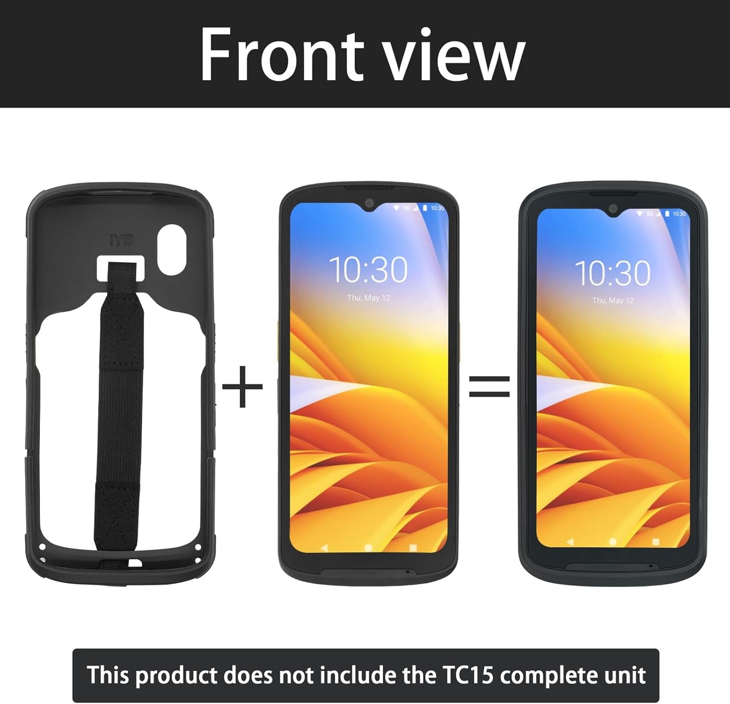 Zebra TC15 Protective Case - Rugged Handstrap Design for TC15 Barcode Scanner | Durable Bumper Cover