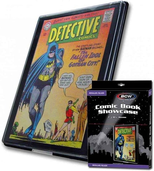 BCW Comic Book Showcase Frame | Current/Modern Age Comic Book Display Frame | Comic Book Showcase Display Case | Comic Book Holder Picture Frame | Comic Book Frames for Wall (Silver Age, 5 Pack)