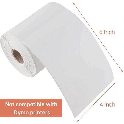 L LIKED 4000 Count 4" x 6" Direct Blank Thermal Shipping Labels with 250 Labels/Roll - Compatible with Zebra 2844 ZP-450 ZP-500 ZP-505 (16 Rolls)