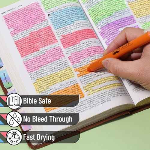 Mr. Pen No Bleed Gel Highlighter, Bible Highlighters, Assorted Colors, Pack of 8