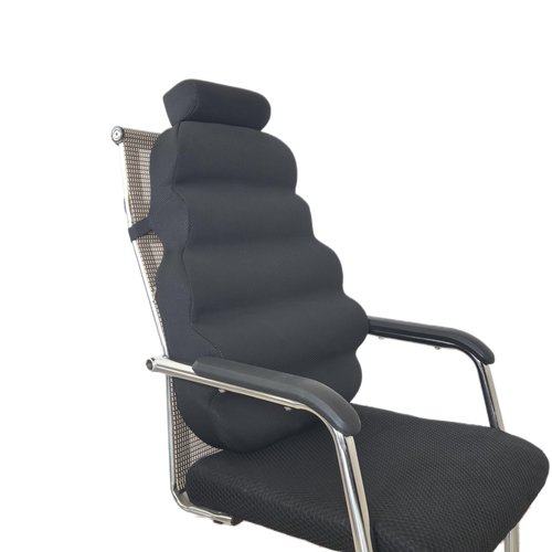 PYXAYS Office Chair Support Pillow, Fully Support The Whole Back, Relieve Fatigue - Memory Foam Lumbar Support Pillow for Office Chairs, Gaming Chairs, Car Seats, Wheelchairs, Black