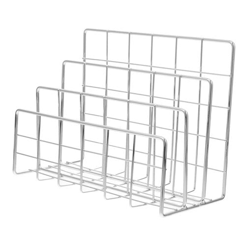 Operitacx File Mail Sorting Rack Desk Bookshelf Holders Record Holder Stand Mail Sorters Mail Holder Countertop Book File Holder Record Rack File Sorter Mail Organizer Countertop Iron Silver