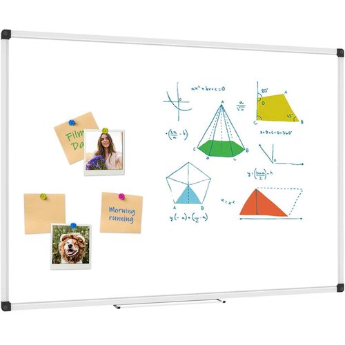 XBoard Magnetic Whiteboard 36 x 24 Inch, Dry Erase White Board for Wall with Marker Tray 3' x 2' | Aluminum Frame Message Presentation Board for Home School & Office