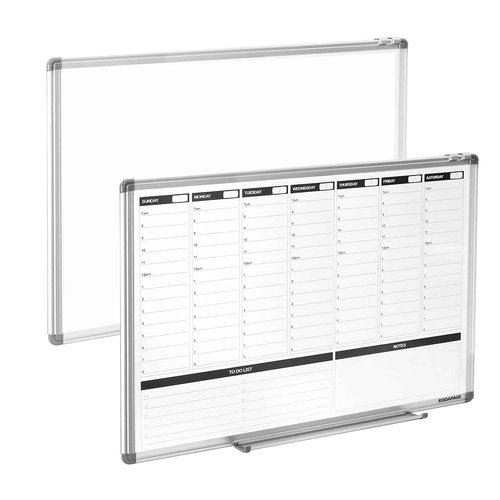 KODAPAGE Large Weekly Dry Erase Board, Weekly Planner whiteboard with Hourly time Slots, Whiteboard Weekly Calendar for Schedule for Wall 36" X 24" Double-Sided for Office, Home and School