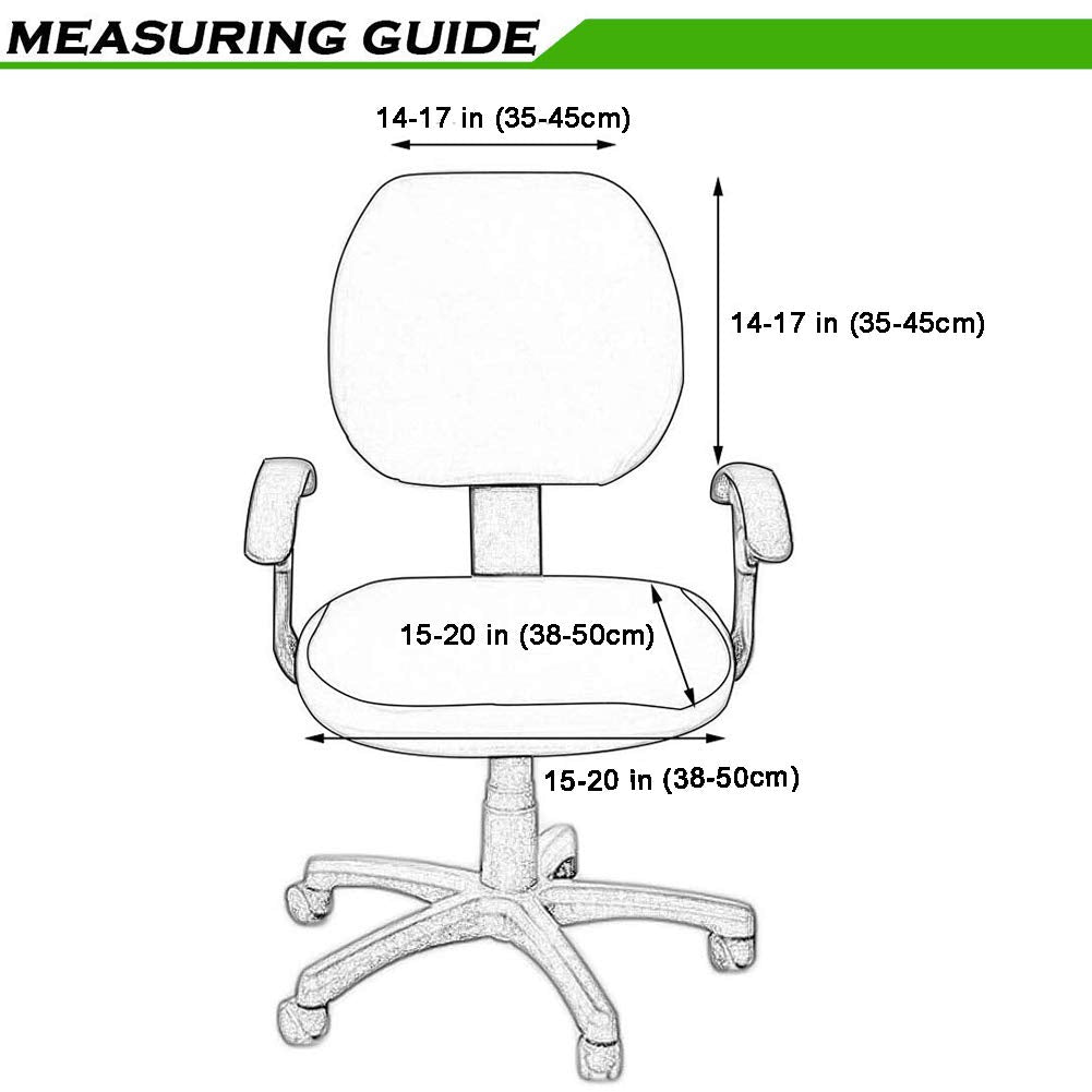 Smiry Stretch Jacquard Office Computer Chair Covers, Removable Washable Universal Desk Rotating Chair Slipcovers Protector, Seat + Backrest Cover, Olive Green