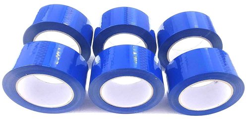 Blue Carton Sealing Tape, Packing Tape, Moving Tape, 2 Inch x 110 Yards, 2.0 Mil Thick, (6 Rolls) Heavy Duty