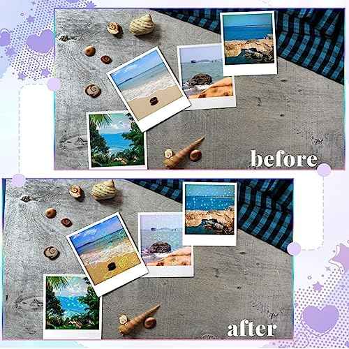 50Pcs Holographic Laminate Sheets A4 Bright Colors Glittering Effects Holographic Stickers for Photo Paper Picture (Fireworks)