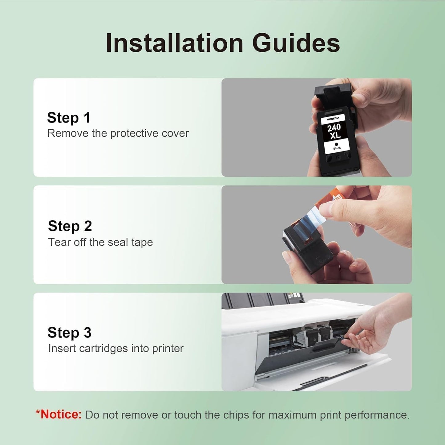 PG-240 XL 240XL Black Ink Cartridge Replacement for Canon 240XL Ink Cartridge - Works with Canon PIXMA MG3620, MG2120, MG3120, MG4120, MG2220, MG3220, MG3520, MX472, TS5120 Printers (Black, 2 Pack)