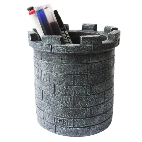 World of Wonders Dreamland Dragon Castle Pen Holders Caddy (Onyx) Fantasy Home Office Decor Desk Organizer