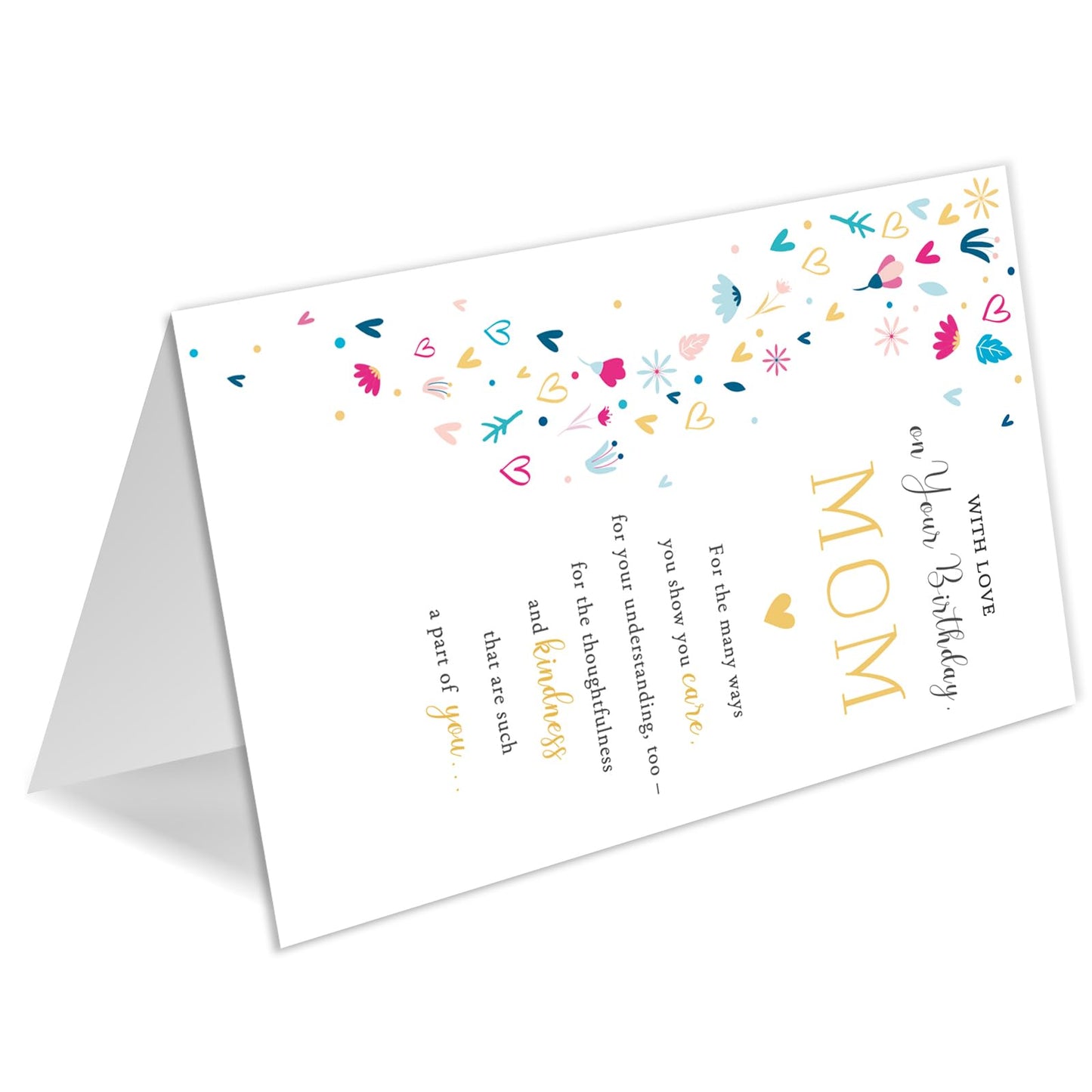 HEJOYN Mom Birthday Card, Birthday Card Gift for Mom from Son Daughter Kid, Mother Bday Cards from Kids
