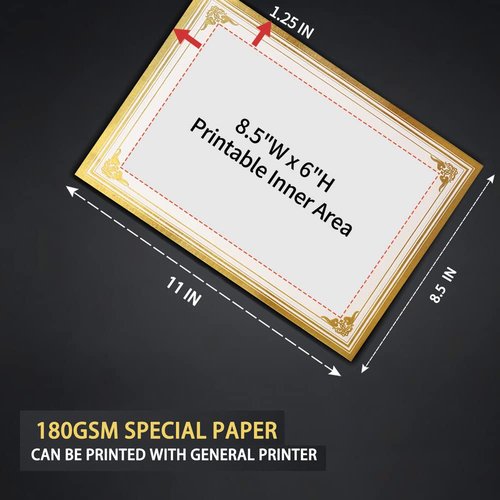 SUNEE 75pcs Certificate Kit, Includes 25pcs Black Certificate Holders & 25pcs Letter Size Certificate Papers & 25pcs Gold Foil Award Seals, for Diploma, Award, Accomplishment