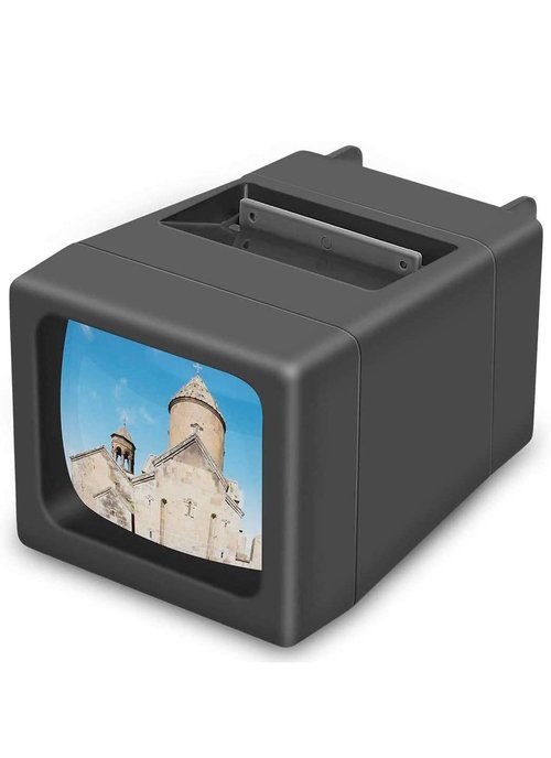 Rybozen 35 mm Slide Viewer Illuminated Projector for 2x2 & 35mm Photos & Film - LED Display - USB Connectivity - Black