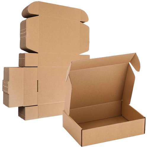 Qilery 100 Pcs Shipping Boxes Cardboard Gift Corrugated Cardboard Brown Boxes Mailer Packaging for Mailing Small Business Present (9.06 x 6.3 x 2.36 Inches)
