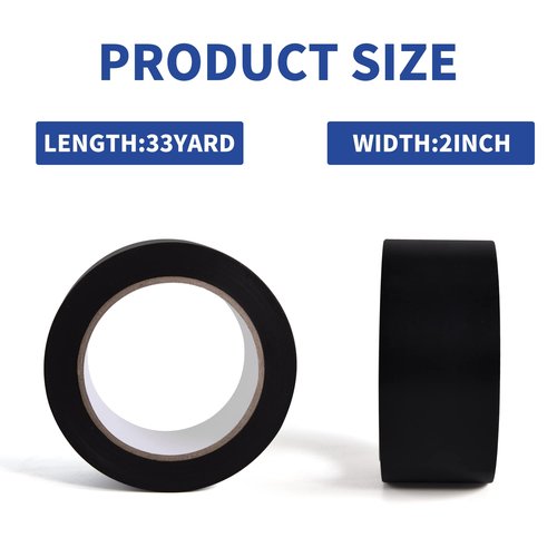 TAPEBEAR Corrosion Protection Pipe Tape, Wrap Pipe Tape for Drain Pipe, Metal Electrical Outdoor Underground Pipe, Waterproof PVC Black Tape, Duct Anti-Corrosion and Protection,2Inch X 33Yard,24ROLLS