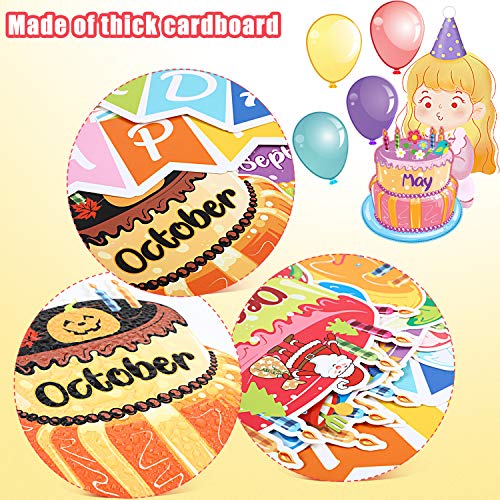 Outus Bright Style Birthday Bulletin Board Set - Classroom Decoration Pack, 20 Pieces