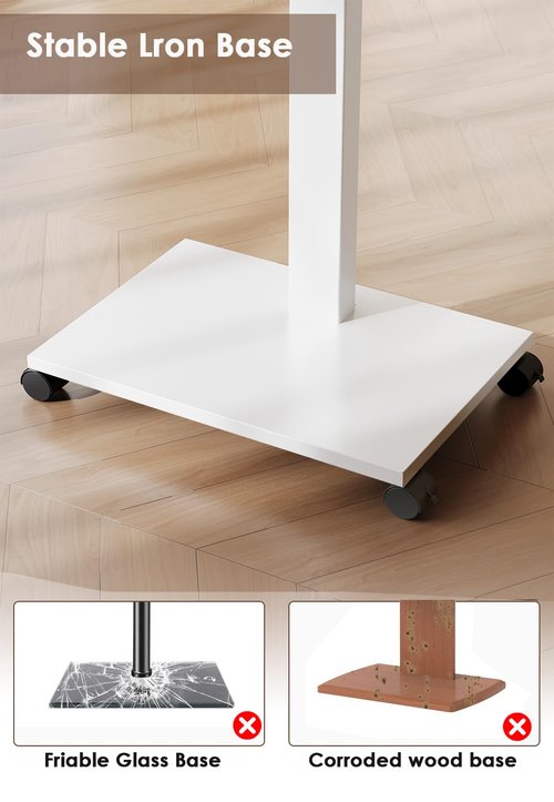 Neothm Heavy-Duty Rolling TV Stand for 32-75 Inch TVs - Mobile TV Cart with 60° Swivel, Height Adjustable, Portrait/Landscape Rotation & Tilt Function | 88 lbs Capacity for Living Room & Outdoor Use