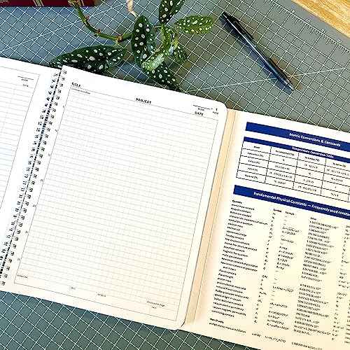 BookFactory Carbonless Lab Notebook/Laboratory Duplicator Book (Scientific Grid Format) - Contains Carbon Copies 8.5'' x 11''. 100 Sets of Pages, 200 Sheets Total [Wire-O Bound] (Made in USA)