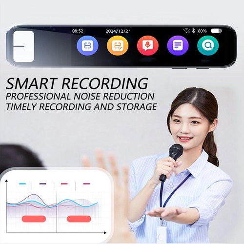 Ai Pen Scanner, ScanSense Ai Smart Pen, Scan Sense Pen, Offline Translation in 60+ Languages, Get Real-Time Explanations for Math, Science, History, and More—just Scan Text with The Pen