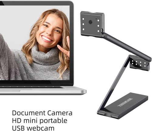 Regine Switzerland 13 MP USB Document Camera - 4K UHD A2 Capture with Dual LED Light & Auto Focus