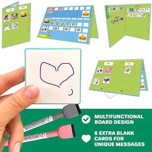 QUOKKA Visual Schedule for Kids With Autism - 145 Reward Chore Chart for Multiple Kids - Behavior Routine Toy for Autistic Children Age 5-7 ADHD Tools - Responsibility Board Autism Learning Material