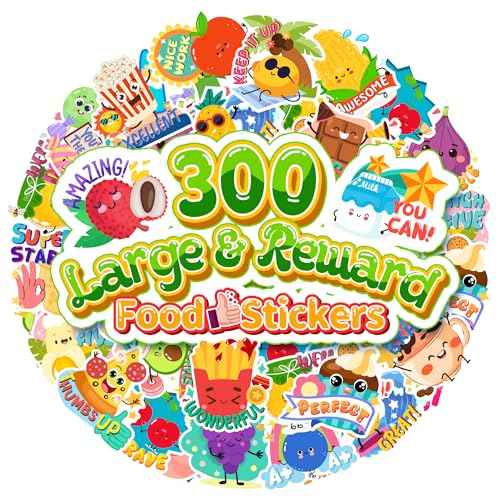 300PCS Large Scratch and Sniff Stickers, Scented Smelly Stickers for Kids, Bigger Motivational Reward Sticker with 25 Scents, Incentive Teachers Students Sticker Must Haves for Classroom School Supply