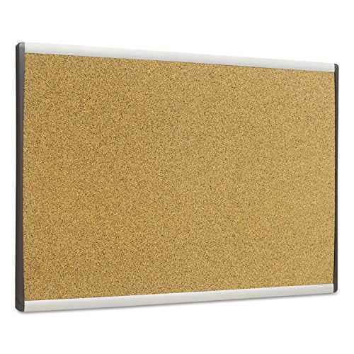 Quartet Bulletin Board, 30" x 18", Corkboard, Cubicle, Arc, Aluminum Frame (ARCB3018)