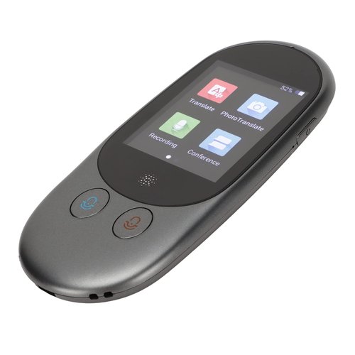 F1 Language Translator Device, 2 Way Voice Real Time Translation, 2.4 inch HD Touchscreen, Online Offline Voice Photo Translation, Instant Voice Translator for Travel Learning Business (Gray)
