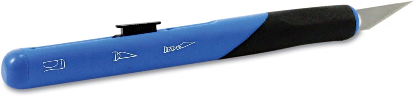 X-ACTO Retract-A-Blade Knife - #11 Blade with Blue/Black Plastic Handle - Precision Cutting Tool