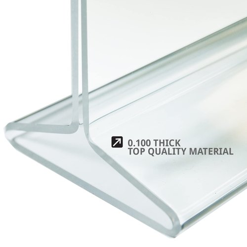 Azar 142726 Vertical Top Load 4" wide x 6" high Acrylic Sign Holder, 10 Count