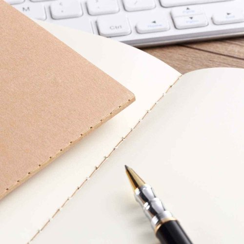 XYark Large Blank Notebook Journals Bulk with Thick Plain Paper, 60 Pages, 8.5x11 inch, Sketchbook Composition Diary Subject Notebooks Planner for Students Office, Kraft Journal Set, 12 Pack
