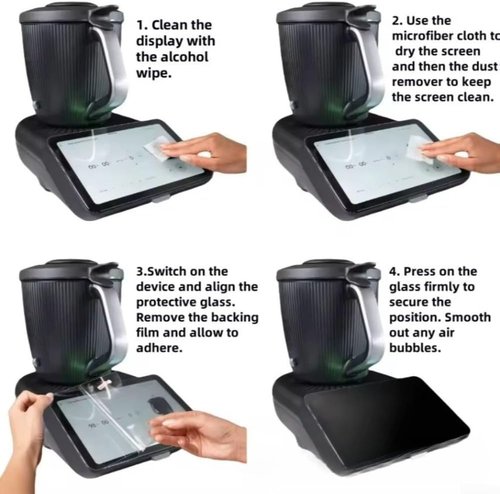 Clear Tempered Glass Screen Protector - Thermomix TM7 | Scratch-Resistant Full Display Protection, Precise Fit 24.1 x 16 x 0.4 cm