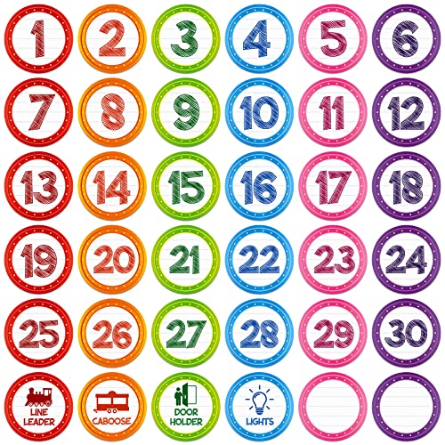 FaCraft Rainbow A-crayon Classroom Line Up Spots - 36 Pastel Floor Stickers