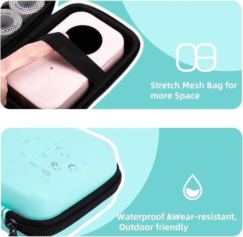 Phomemo D30 D35 Label Maker Case - Waterproof Storage Bag for Mini Bluetooth Printers | Fits NELKO P21, NIIMBOT D11, JADENS D110, SUPVAN E10