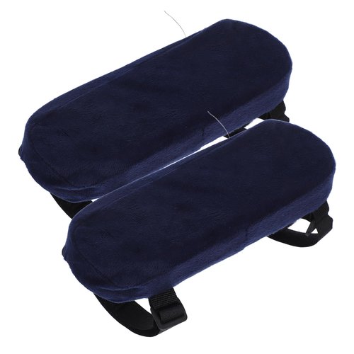 HOUDERCO 2pcs Arm Rest Pillow for Office Chair Memory Foam Cushions for Elbows and Forearms Non- Cover Easy to Clean Comfy Desk Chair Armrest Pads Dark