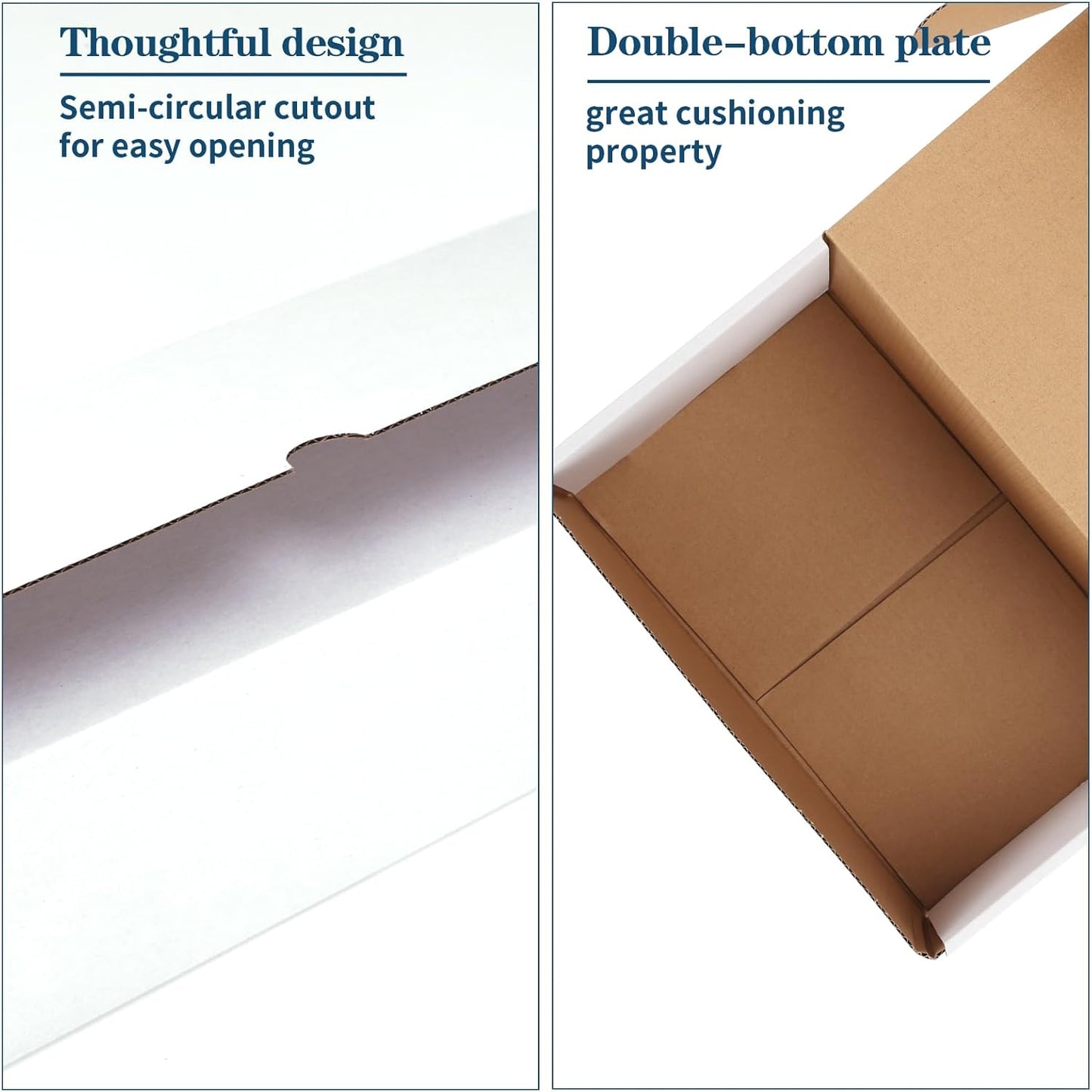 ZBEIVAN Small Shipping Boxes - 11x8x6 White Corrugated Mailer Boxes | 15-Pack for Business & Gifts