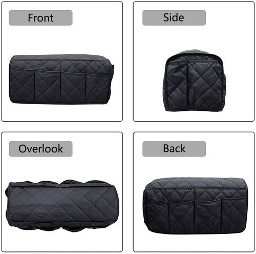 2 in 1 Waterproof Armrest Covers Sofa Arm Organizer with 14 Pockets for Tablet Magazines TV Remote Holder, Anti-Slip Recliner Couch Armchair Slipcover Furniture Sofa Arm Protector Storage Caddy Pouch