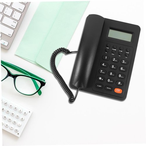 TEMPNAP 1set Desk Telephone for Home Office Reusable Wired Phone Sound Easy Installation Material Versatile for Commercial Use Desktop Communication