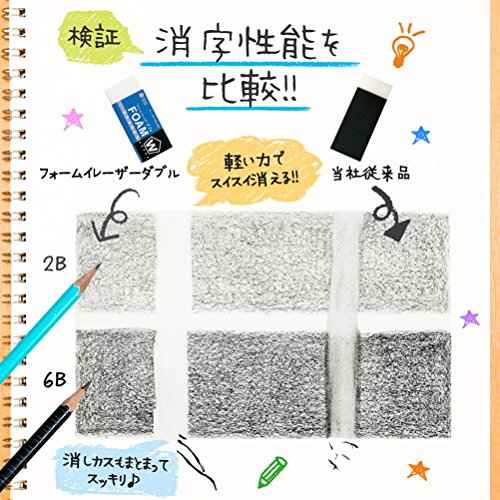 Sakura Crepas Eraser, Foam Eraser, Double 100, 20 Count RFW100-20