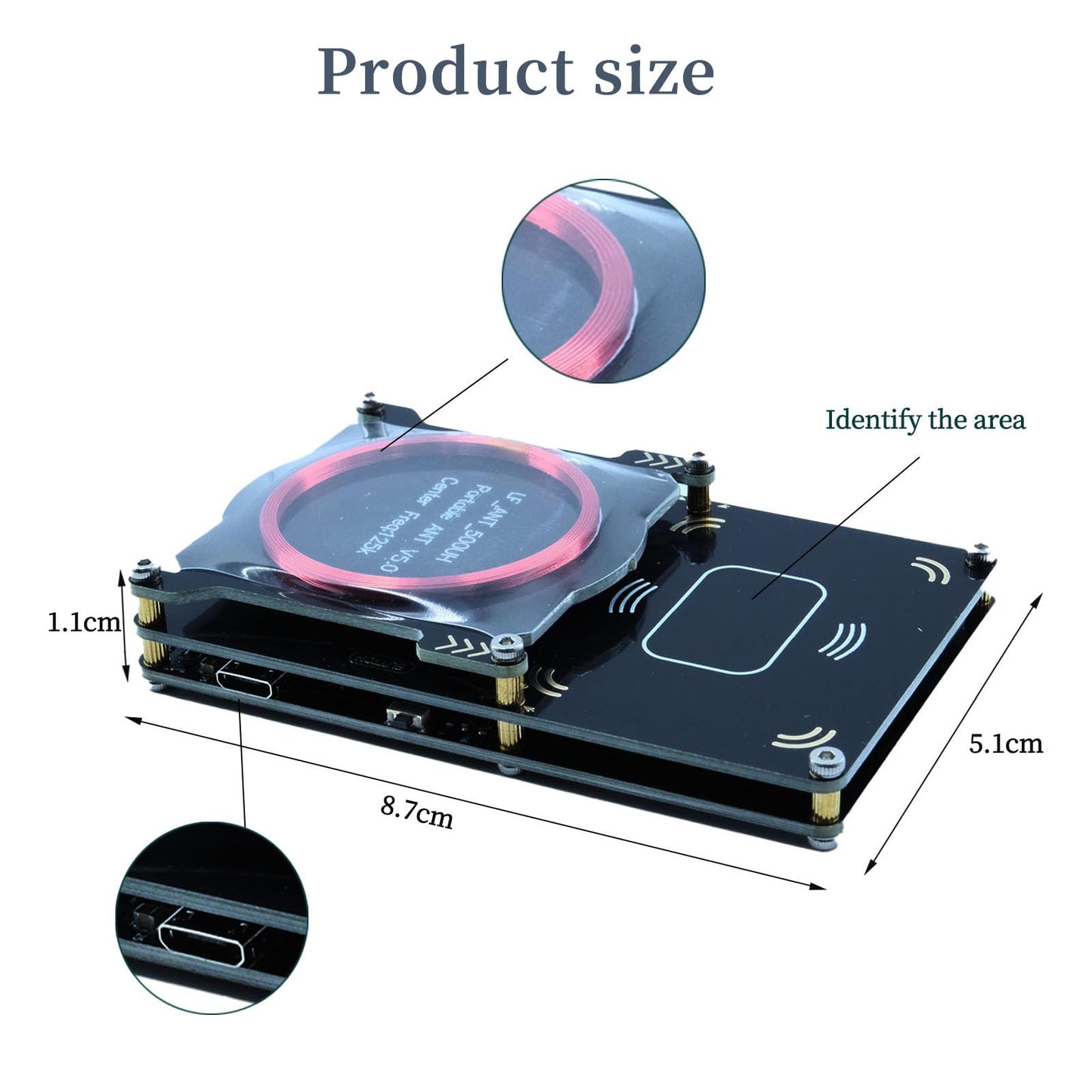 Edinruis Proxmark3 Easy V5.0 RFID Reader Writer, 512M Memory