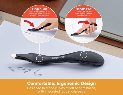 Bostitch Office Easy Staple Remover - Magnetic Tip for Effortless Removal | 3-Pack (40000M-BLK-3PK)