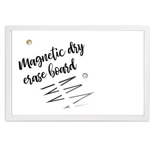 Loddie Doddie Magnetic Dry Erase White Board for Wall - 24" x 36" White Frame - Built-in Marker Tray & Stain-Resistant Surface