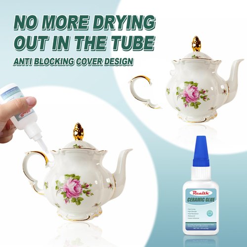 Ceramic Glue by [Brand Name] - Clear 30g | Food Safe, Waterproof Adhesive for Porcelain, Pottery & DIY Crafts