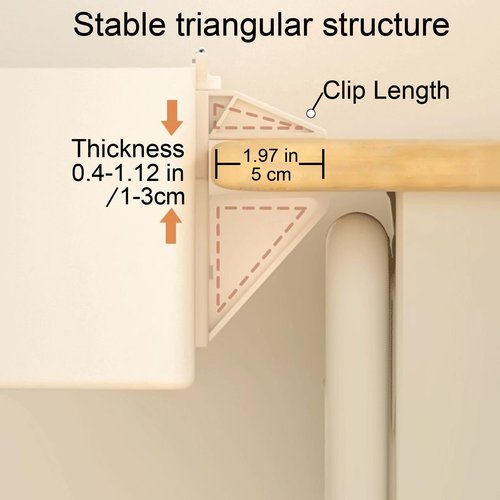 Desk Side Storage Organizer, Desk Cup Holder, No Drill Pen/Pencil/Phone Holder with Hanging Under Table, Clamp On Desktop Side, Stationery Organization Accessories for Home Office(L-size)