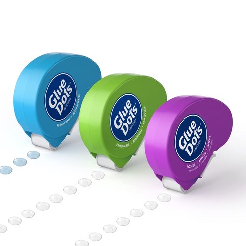 Glue Dots | Dot N' Go Glue Dot Dispenser Project Pack - 200 Permanent & Removable Adhesive Dots, 3/8-Inch
