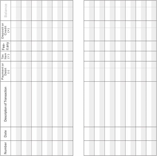 DESEN 30-Pack Check Registers - Universal Blank Ledger for Personal & Business Use | 6"x3" Size
