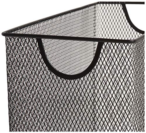 U Brands Black Mesh Metal Desktop Hanging File Organizer for 8.5x11 Files