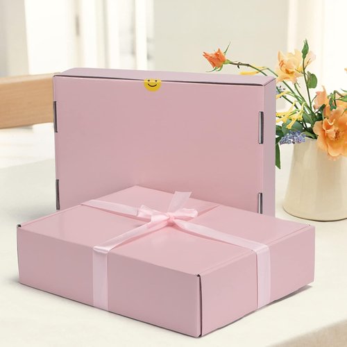 HORLIMER Shipping Boxes - Set of 20 Pink Medium Corrugated Cardboard Gift Mailer Boxes | 12x9x3 Inches